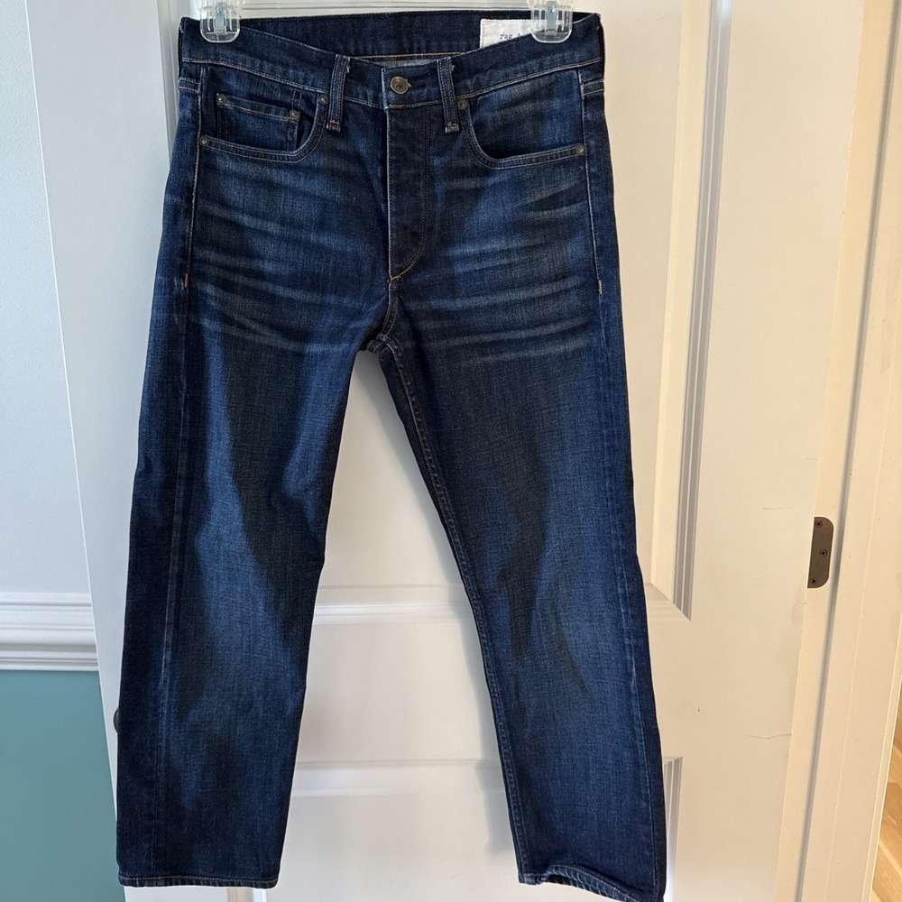 rag & bone Men's Bootcut Jeans in Dark Blue
